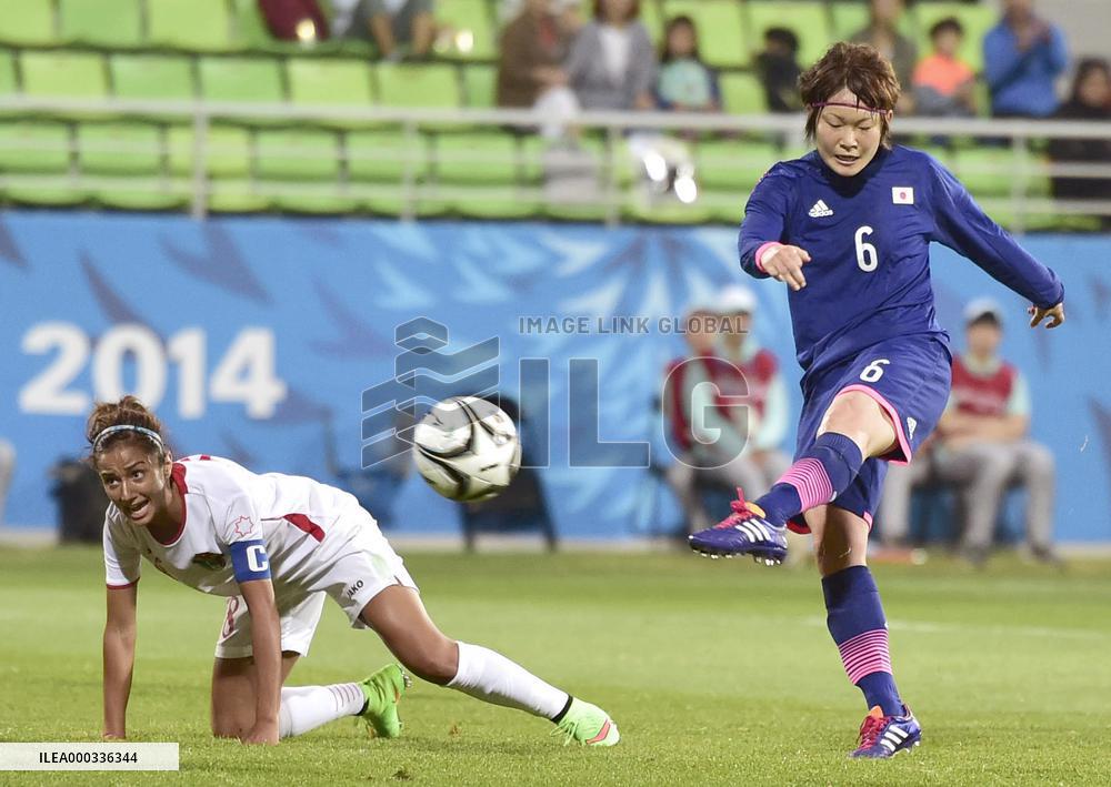 Japan beat Jordan in women's soccer at Asian Games