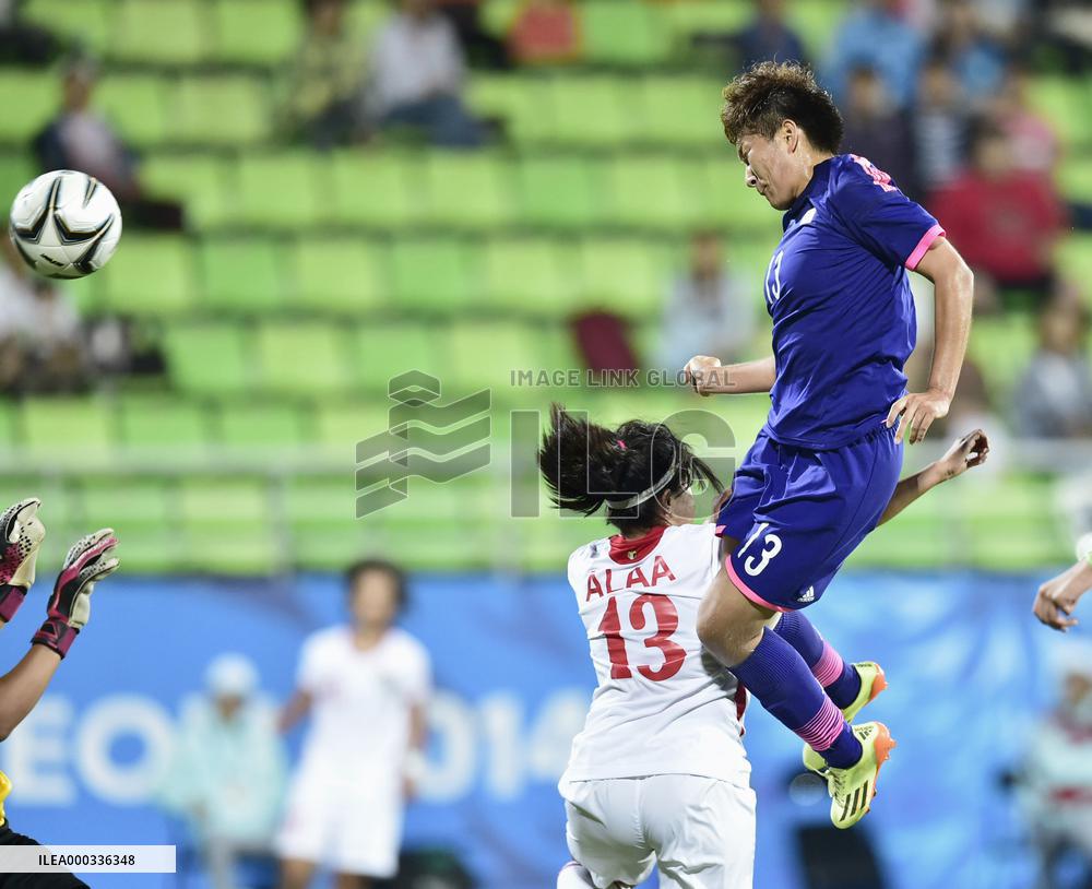 Japan beat Jordan in women's soccer at Asian Games