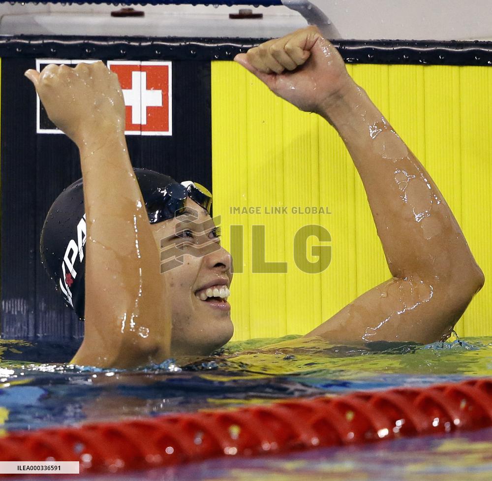 Suzuki wins women's 50-meter breaststroke at Asian Games