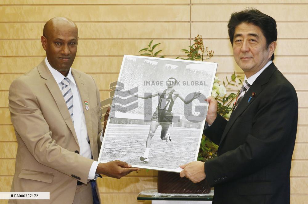 Abe meets son of marathon legend Abebe