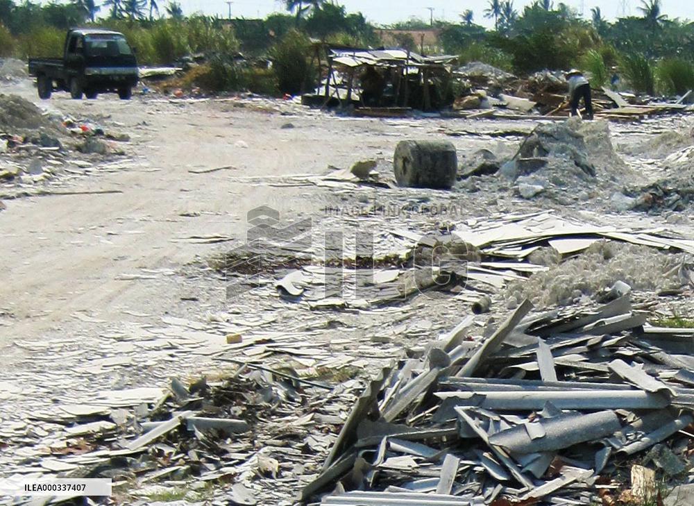 Asbestos scattered at dump site in West Java