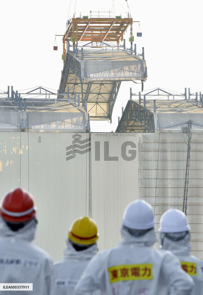 Decommissioning safety panel members watch work at Fukushima Daiichi