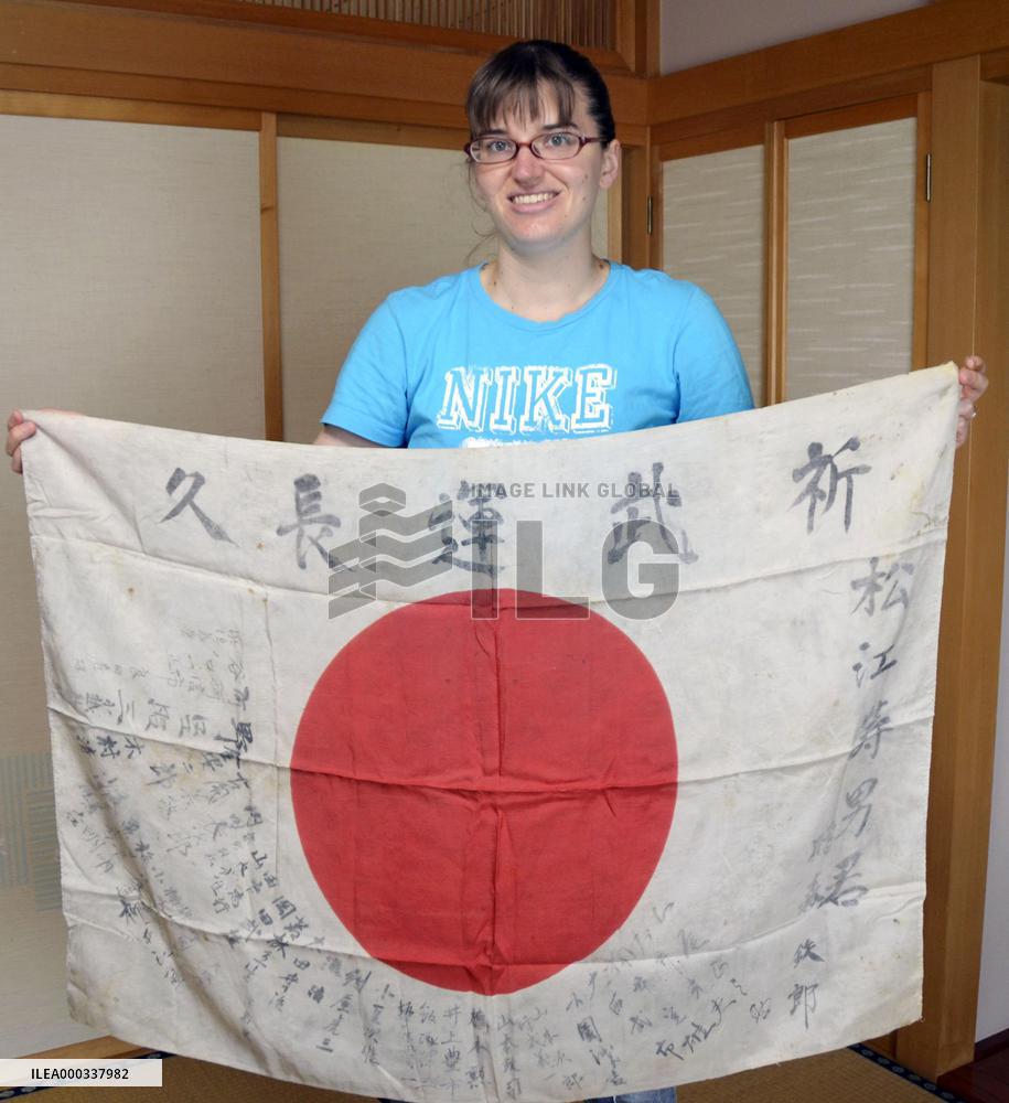 U.S.-born woman looking for relatives of Japanese flag owner