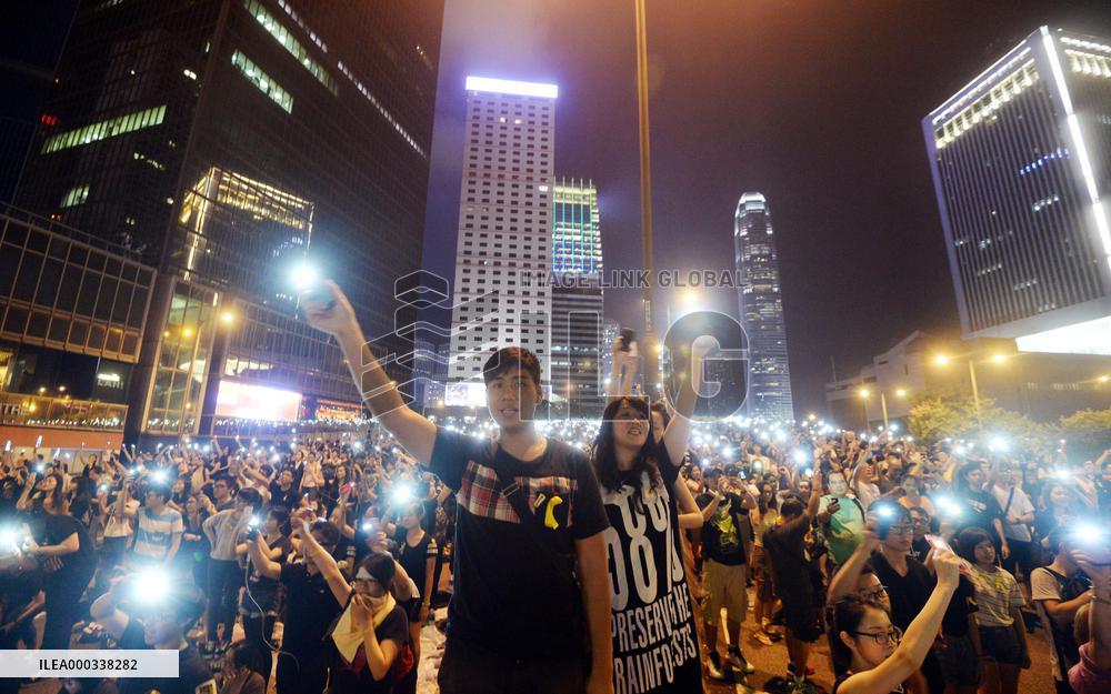 H.K.'s "peaceful" protests