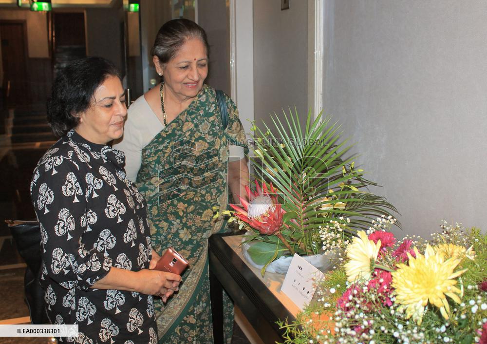 Flower arrangement exhibition held in New Delhi