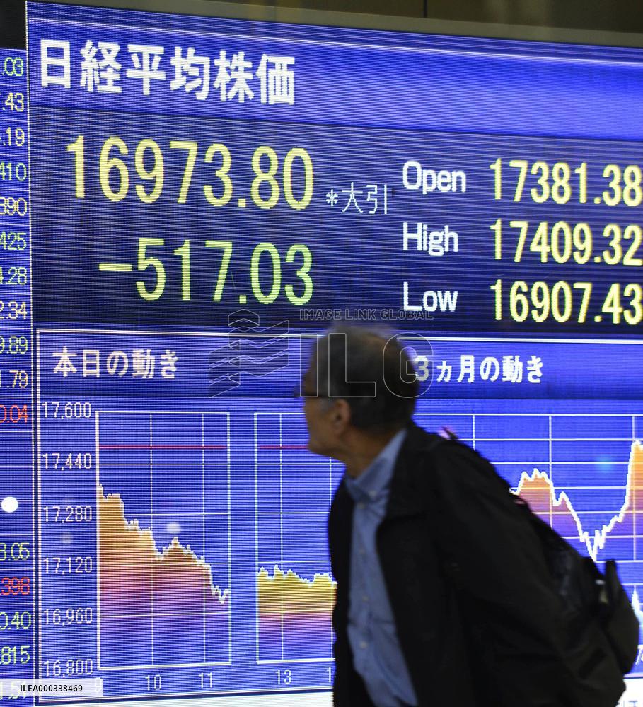 Nikkei plummets on weaker-than-expected GDP data