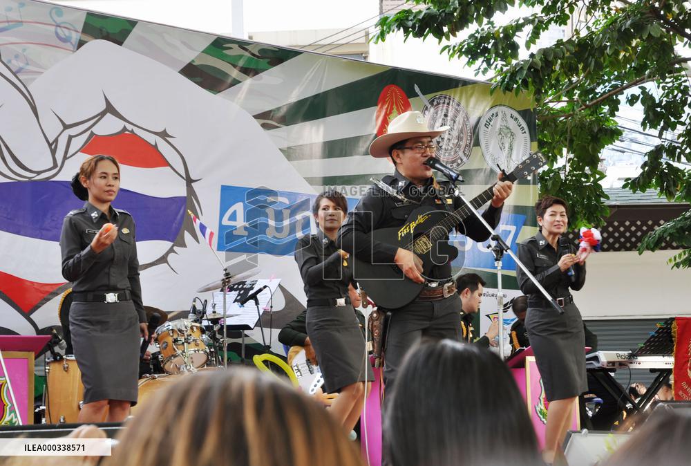 Police perform at reconciliation event in Bangkok