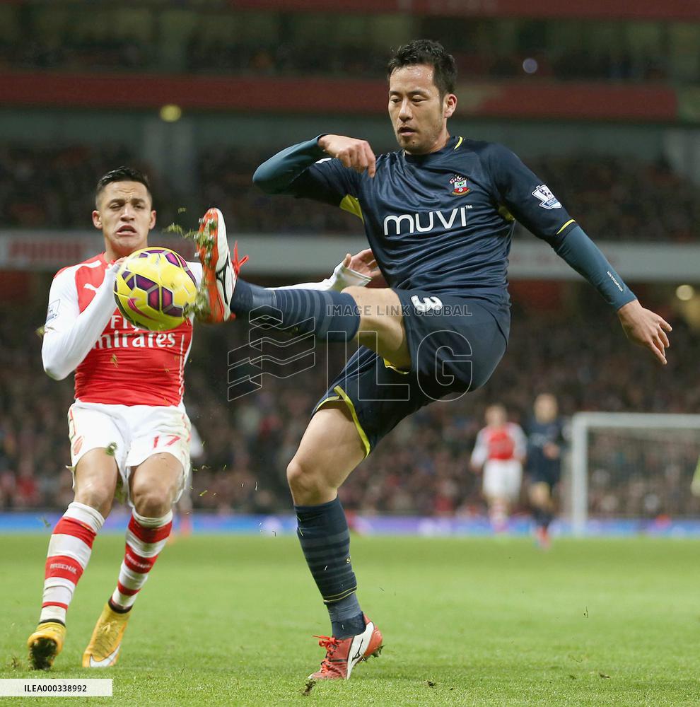 Southampton's Yoshida in action against Arsenal