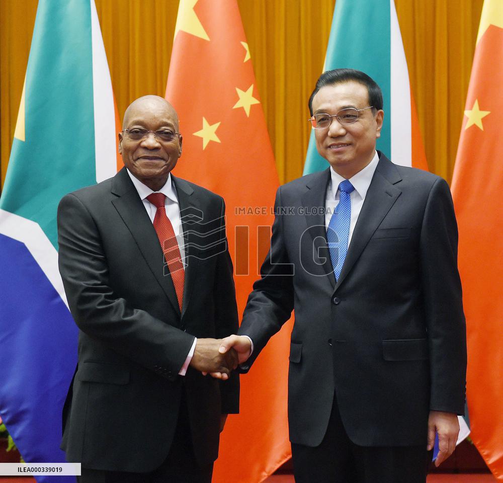 S. African Pres. Zuma meets with Chinese Premier Li