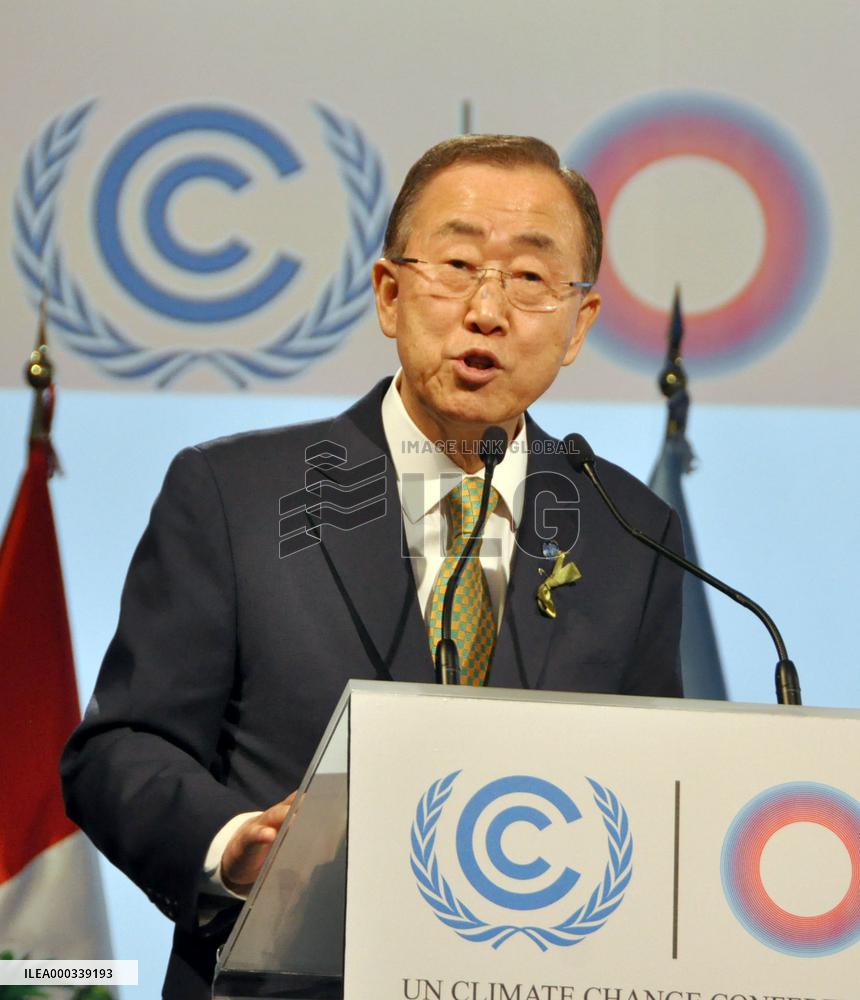 U.N. chief at climate change conference
