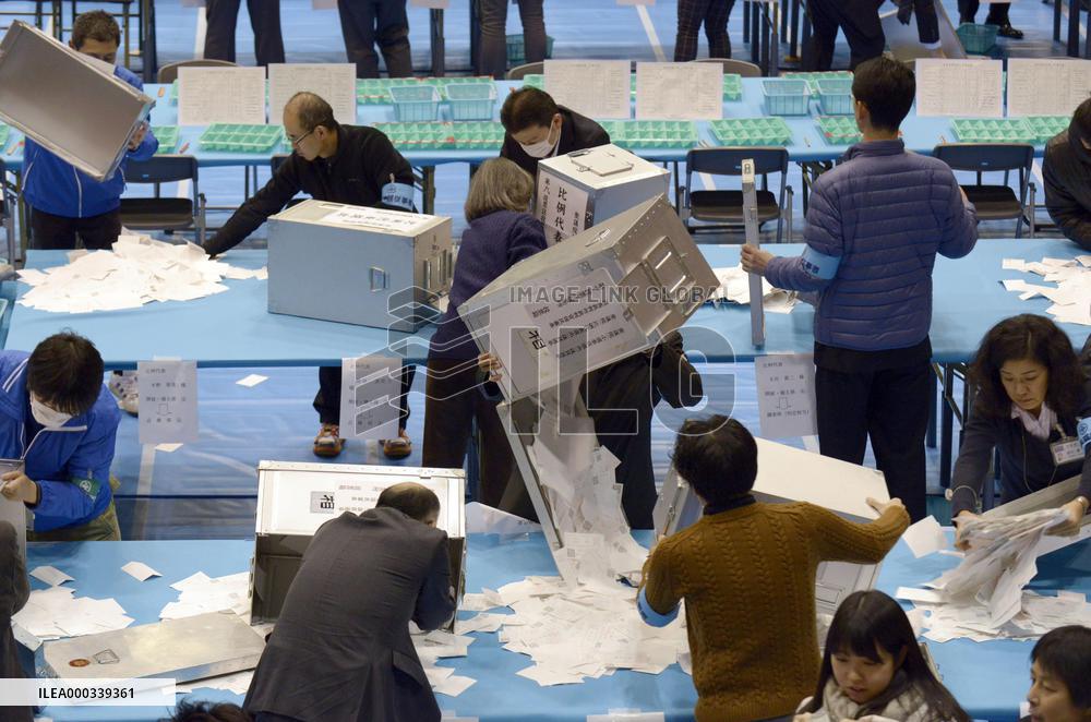 Ballot counting in lower house election