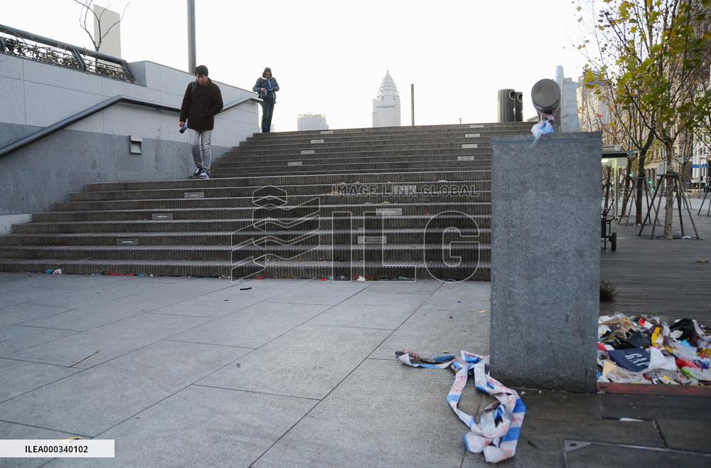 Site of New Year's Eve stampede in Shanghai