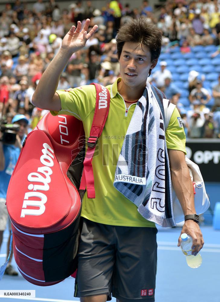 Nishikori wins 1st-round Australian Open match