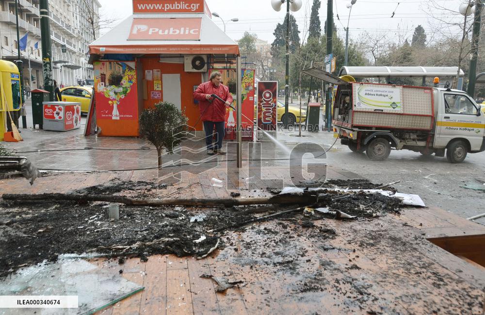 Athens after violent clash