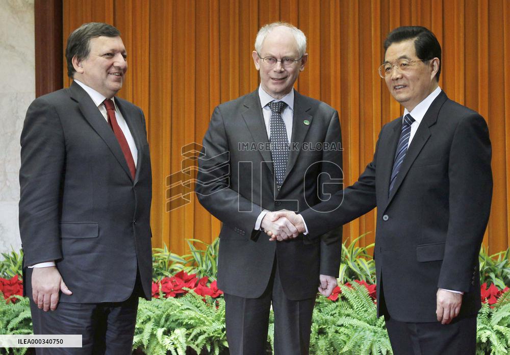 Chinese President Hu meets European leaders