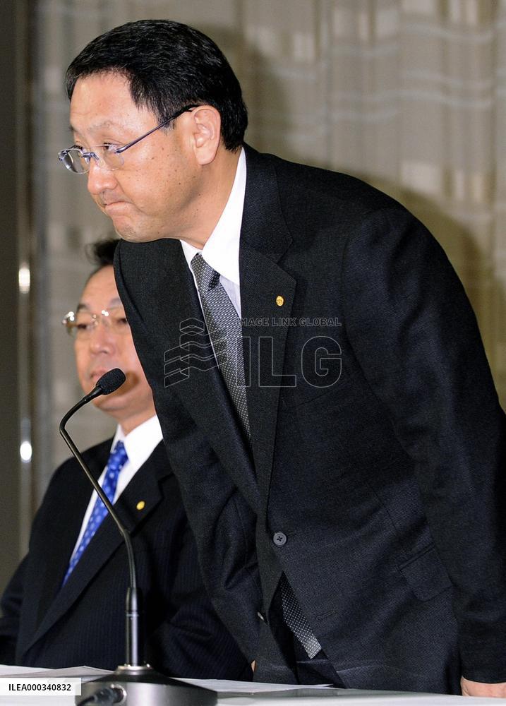 Toyota Motor president denies safety risk coverup
