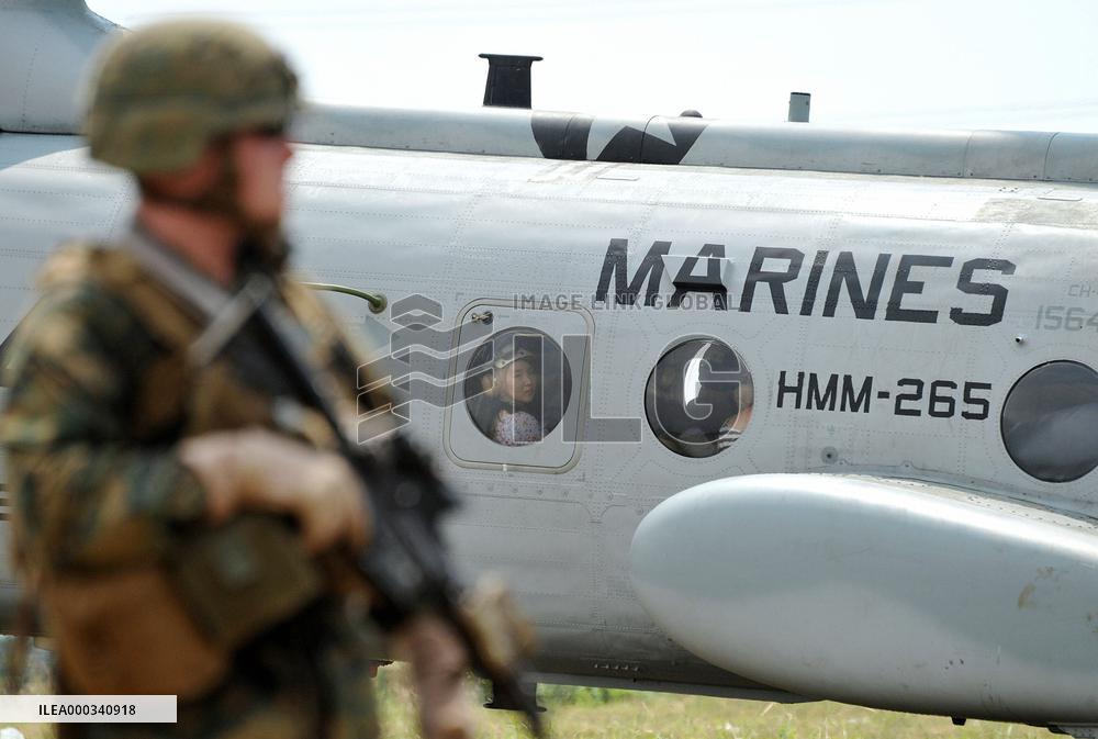 Japanese evacuation drill in Thailand