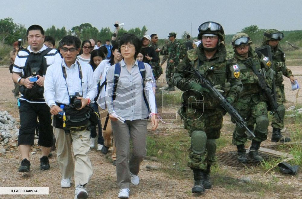 Japanese evacuation drill in Thailand