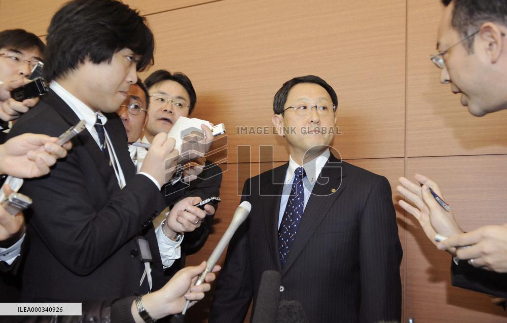 Toyota president to speak at U.S. hearing