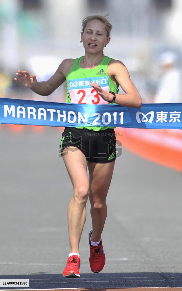 Aryasova of Russia wins women's race at Tokyo Marathon