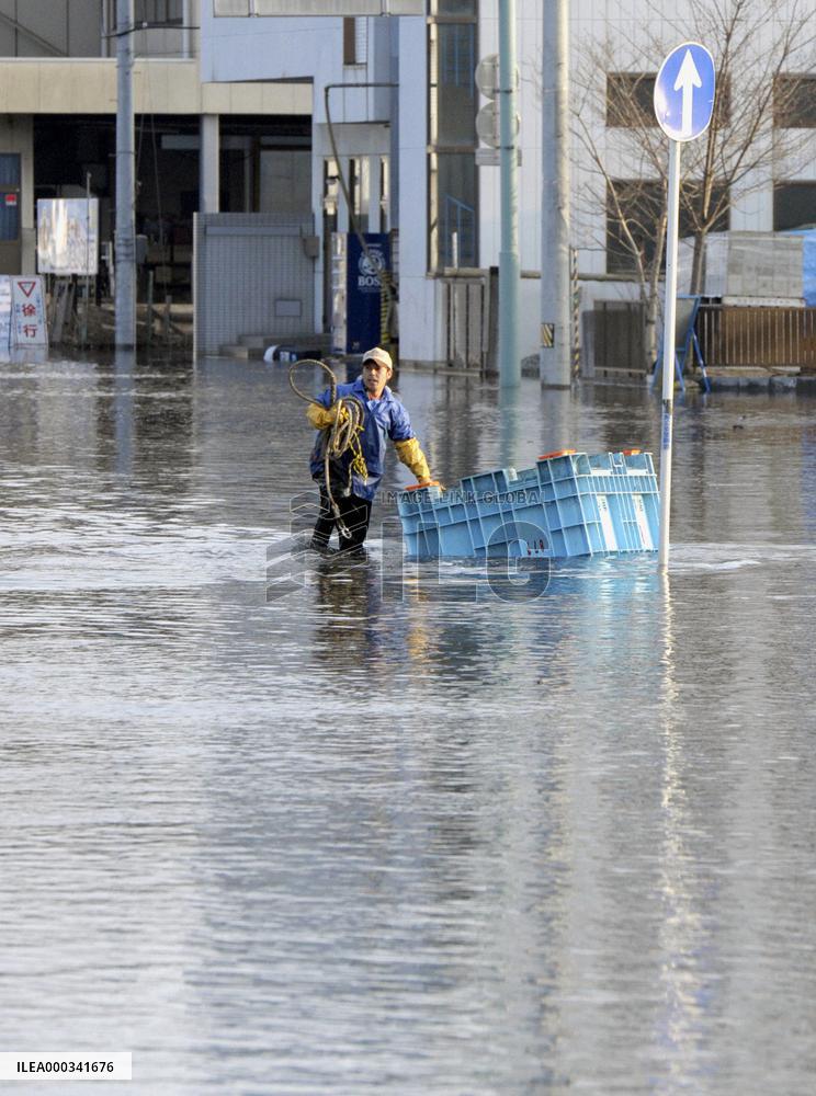 Tsunami reach Japan's Pacific side
