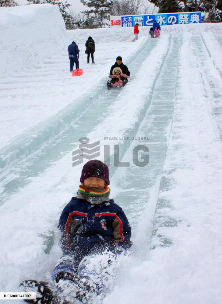 Slide made of ice
