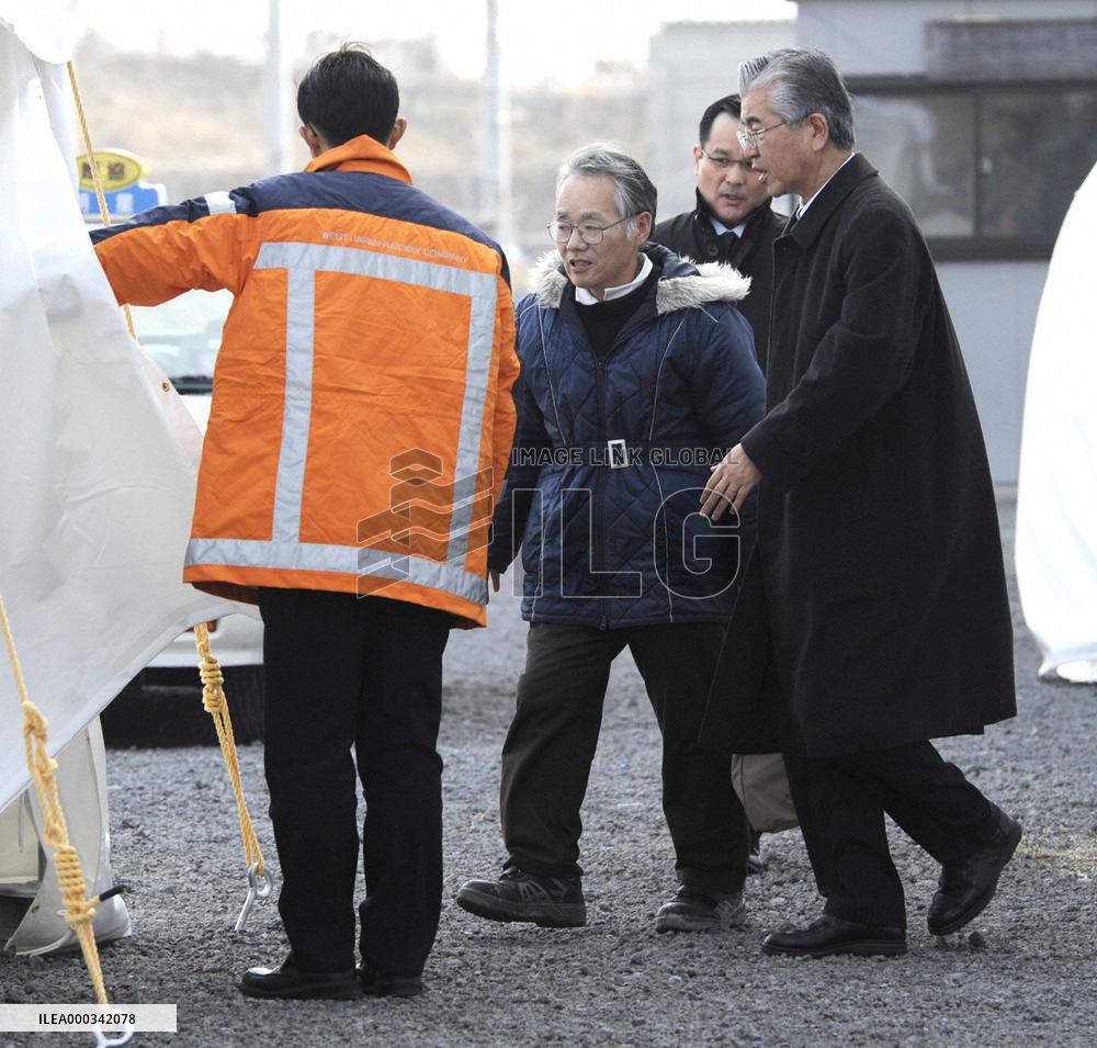 Wreckage of derailed train shown to bereaved relatives