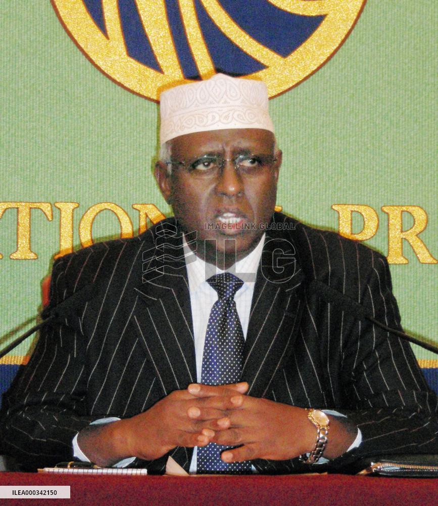 Foreign minister of Somali transitional gov't in Japan