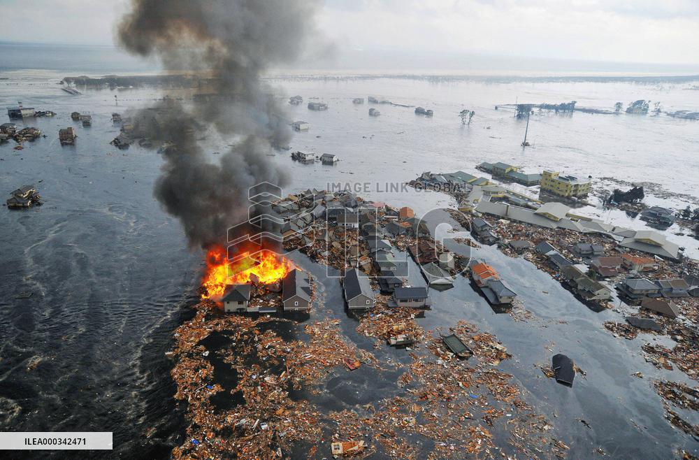Tsunami damage in Japan