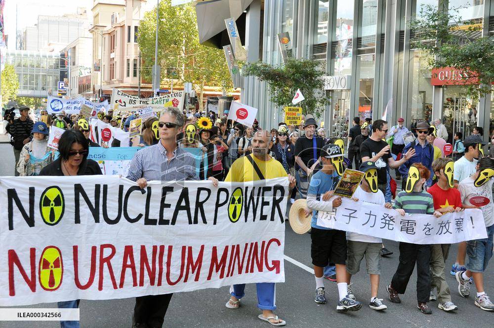 Antinuclear power rally in Australia