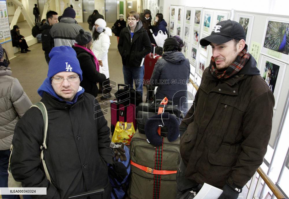 Americans evacuate from Sendai