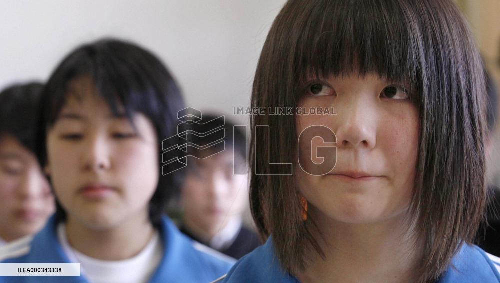 Graduation ceremony in tsunami-hit city