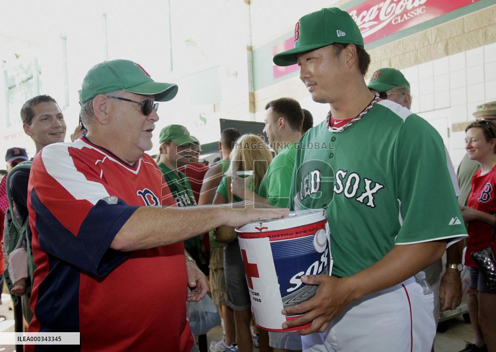 Red Sox collects donation for Japan quake victims