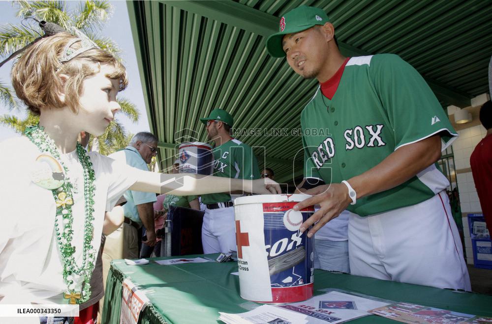 Red Sox collects donation for Japan quake victims