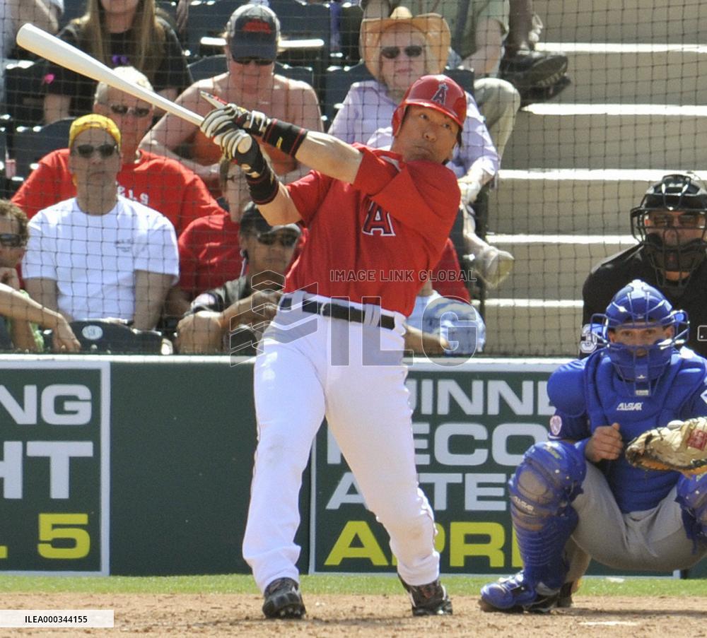 L.A. Angels' Matsui 2-for-3 against Texas Rangers