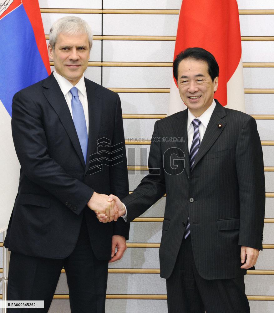 Japan, Serbia agree to boost people exchanges