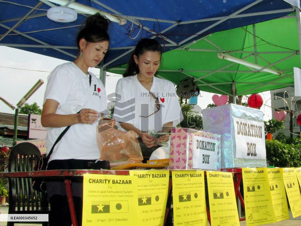 Quake charity bazaar in Yangon