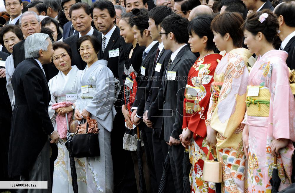Emperor, empress host spring garden party