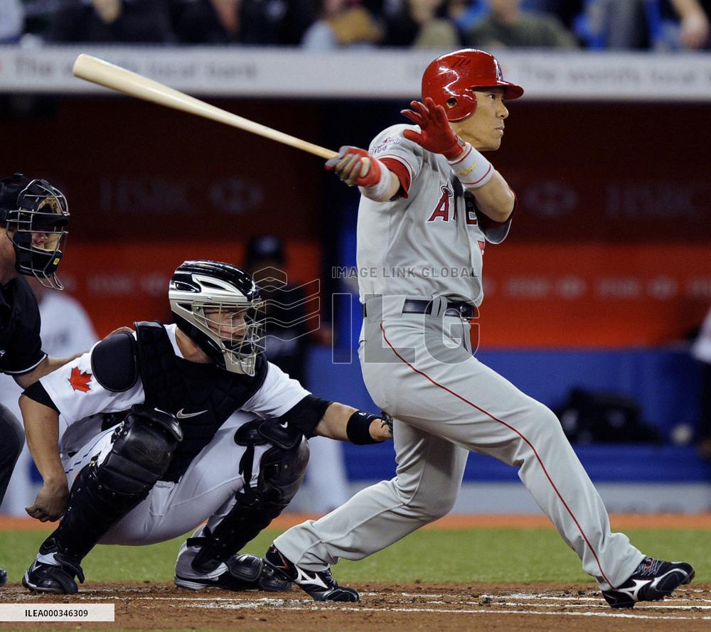 L.A. Angels' Matsui 1-for3 against Toronto Blue Jays