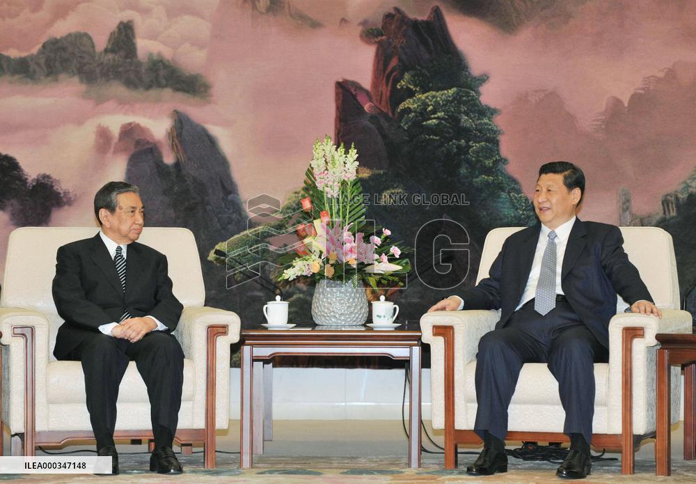 China VP Xi, Japan ex-speaker Kono