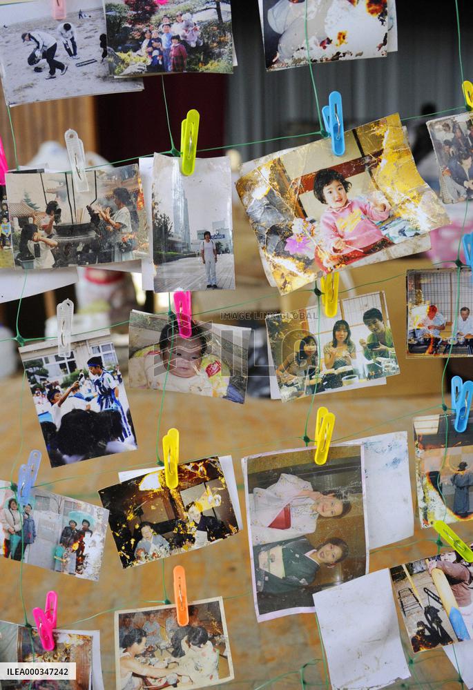 Retrived photos hanged to dry after being washed