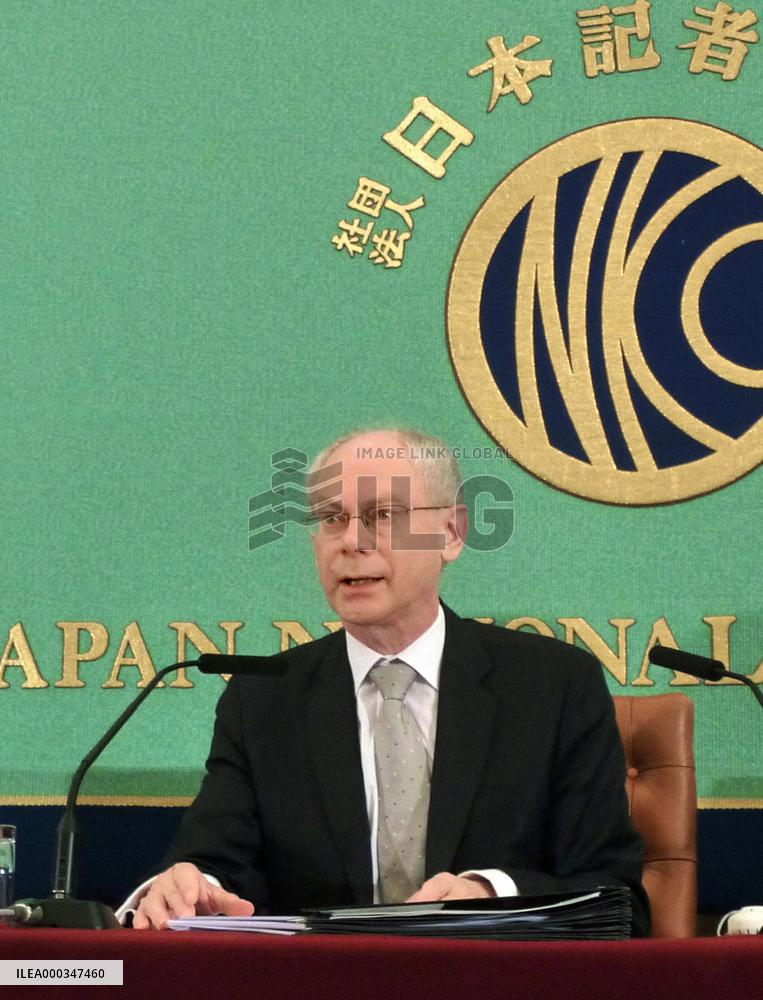 EU President Van Rompuy speaks at Japan National Press Club