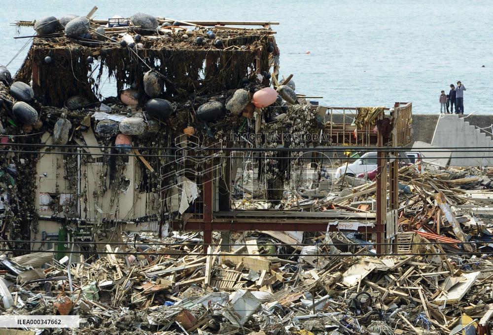 Debris in disaster area