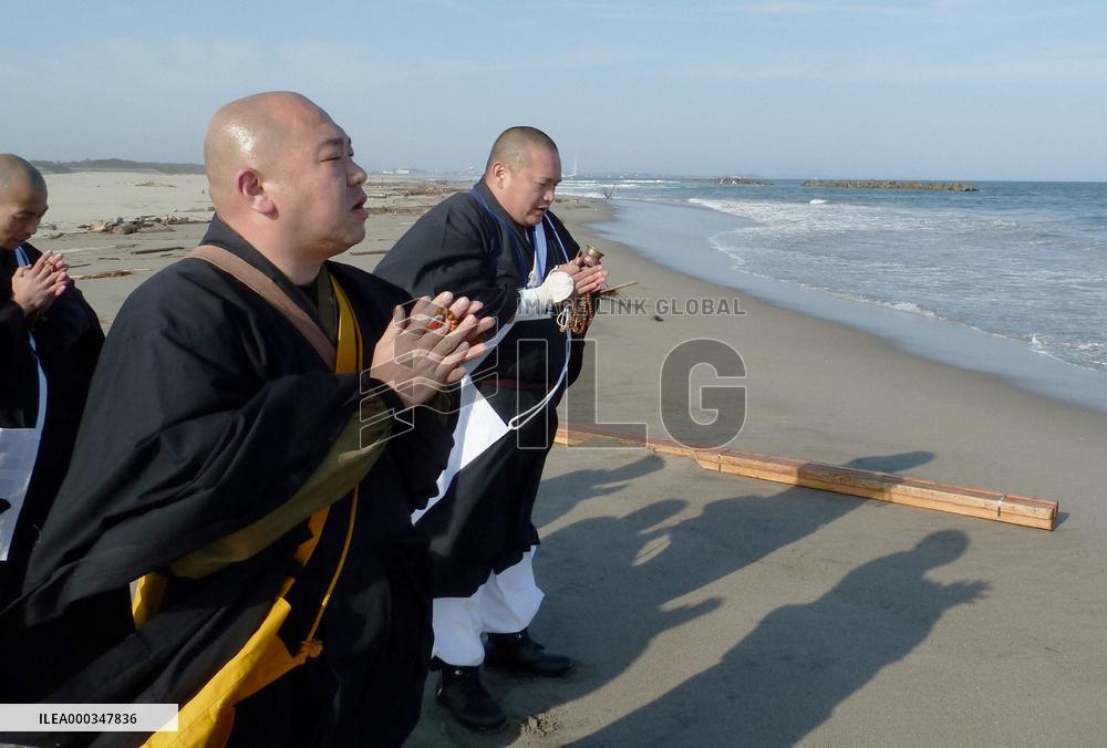 Monks in disaster area