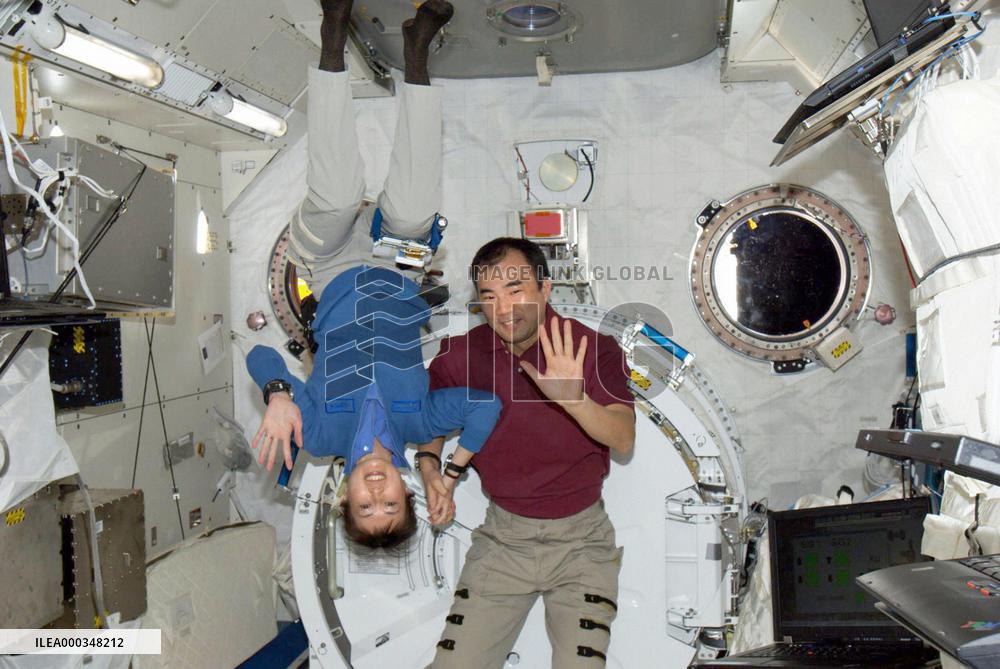 Japanese astronaut installs module on space station