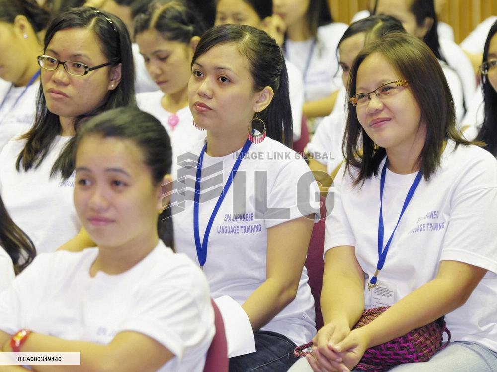Philippine nurses complete pre-training in Japanese language