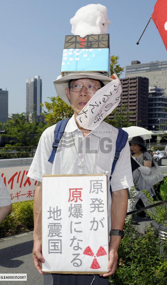 Protest at utility firm shareholders' meeting