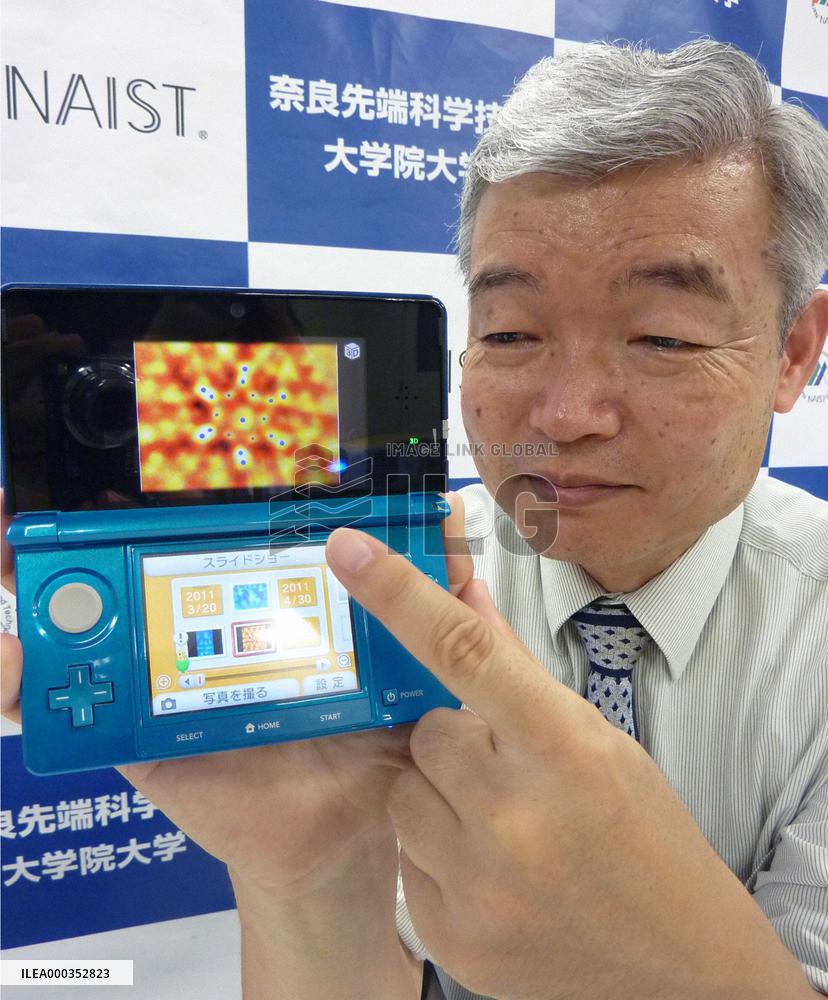 3-D images of atoms on Nintendo 3DS