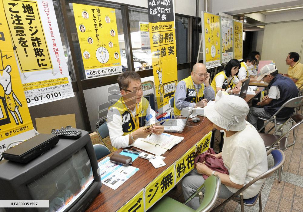 Terrestrial TV digitalized in Japan