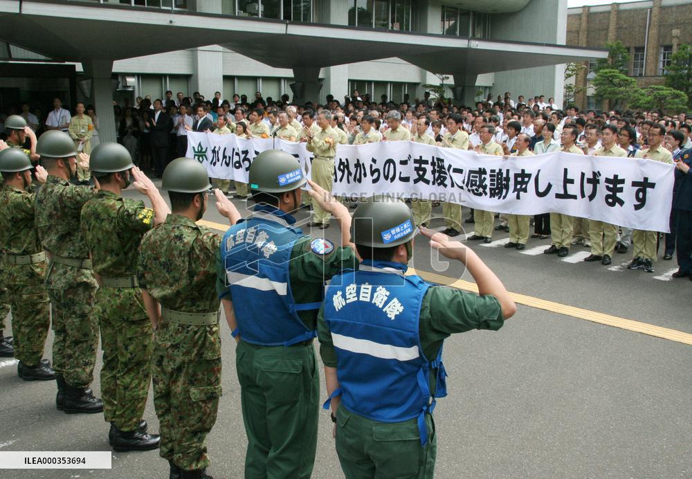 Ground force wraps up relief operations in Iwate